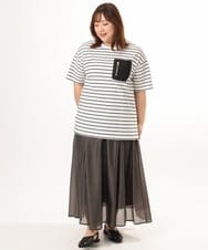 OLHGD06119 eur3(エウルキューブ) 【大きいサイズ】シア―エステルスカート ダークグレー