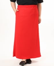OLHGD10089 eur3(エウルキューブ) 【大きいサイズ】リブカットタイトスカート レッド