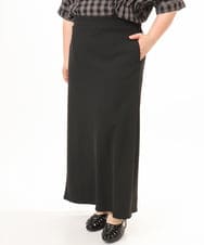 OLHGD10089 eur3(エウルキューブ) 【大きいサイズ】リブカットタイトスカート ブラック