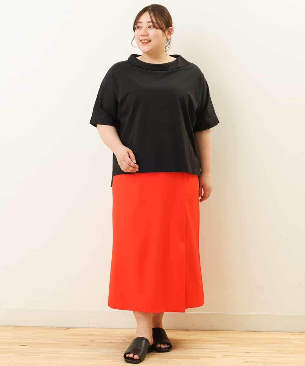 OLHGP12090 eur3(エウルキューブ) 【大きいサイズ/a.v.v×eur3】ラップ風スカート レッド(05)