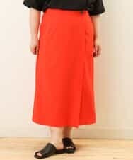 OLHGP12090 eur3(エウルキューブ) 【大きいサイズ/a.v.v×eur3】ラップ風スカート レッド(05)