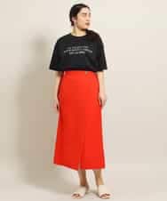 OLHGP12090 eur3(エウルキューブ) 【大きいサイズ/a.v.v×eur3】ラップ風スカート レッド(05)