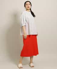 OLHGP12090 eur3(エウルキューブ) 【大きいサイズ/a.v.v×eur3】ラップ風スカート レッド(05)