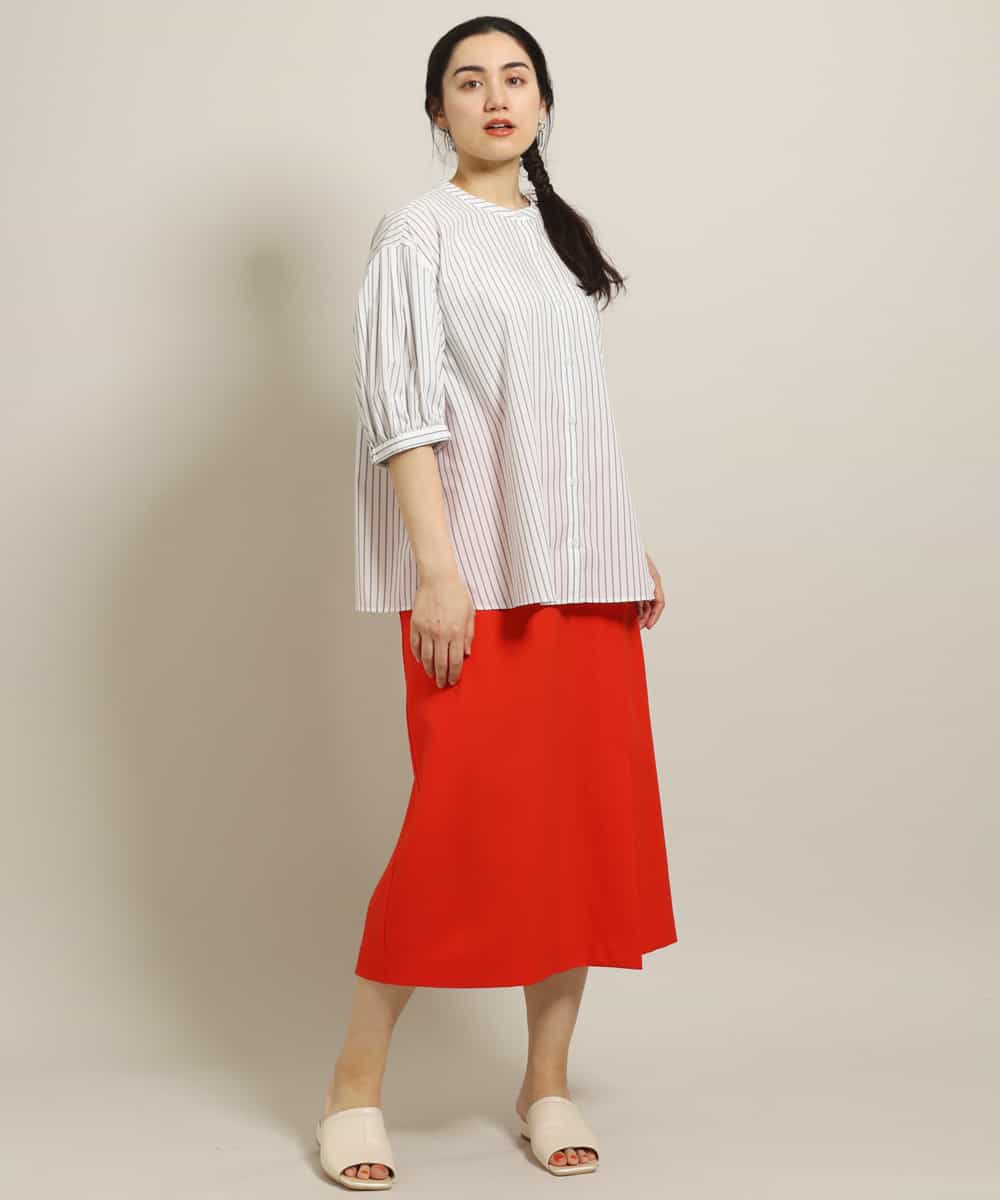 OLHGP12090 eur3(エウルキューブ) 【大きいサイズ/a.v.v×eur3】ラップ風スカート レッド(05)