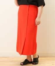 OLHGP12090 eur3(エウルキューブ) 【大きいサイズ/a.v.v×eur3】ラップ風スカート レッド(05)