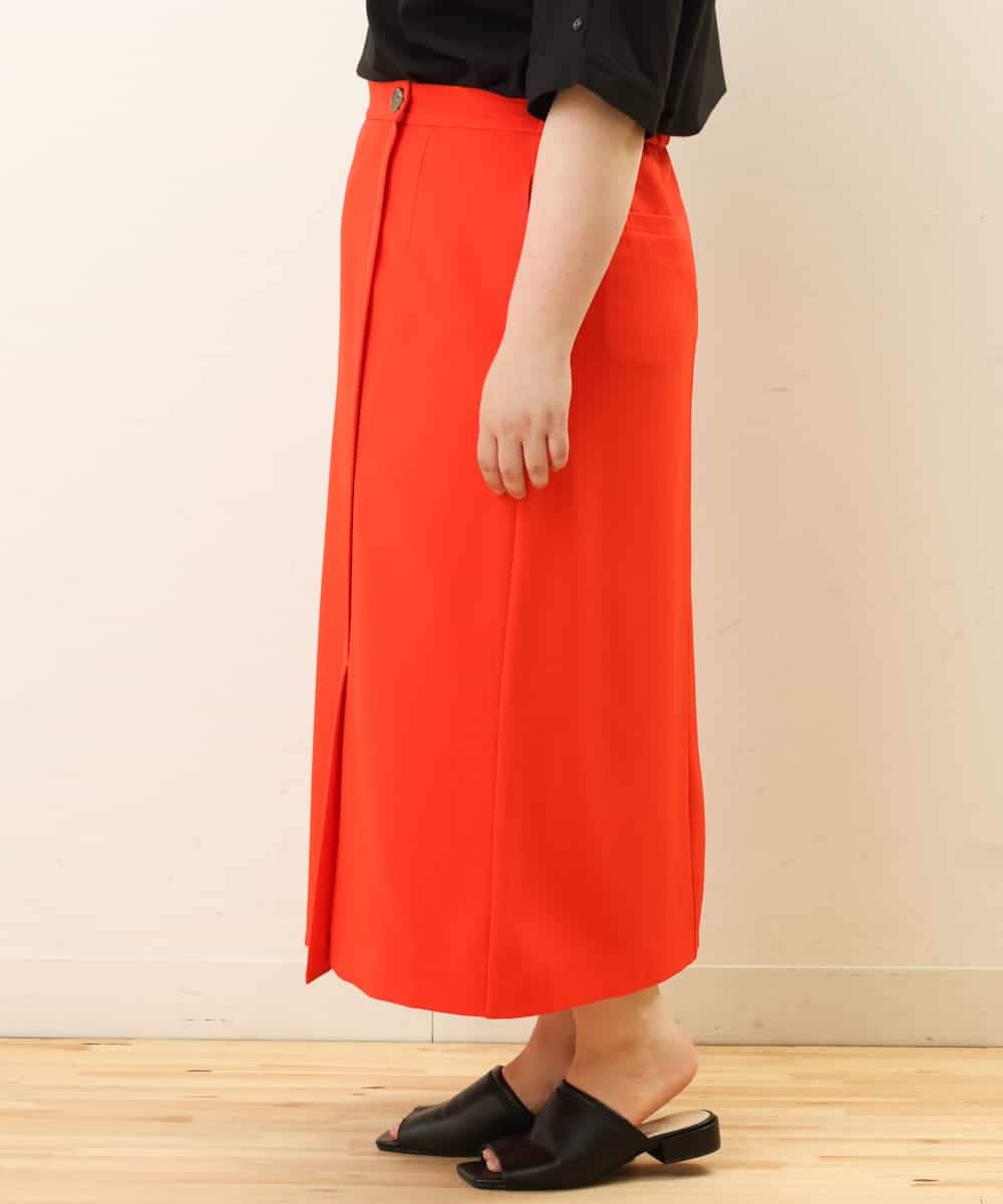 OLHGP12090 eur3(エウルキューブ) 【大きいサイズ/a.v.v×eur3】ラップ風スカート レッド(05)