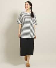 OLHGP12090 eur3(エウルキューブ) 【大きいサイズ/a.v.v×eur3】ラップ風スカート ブラック(94)