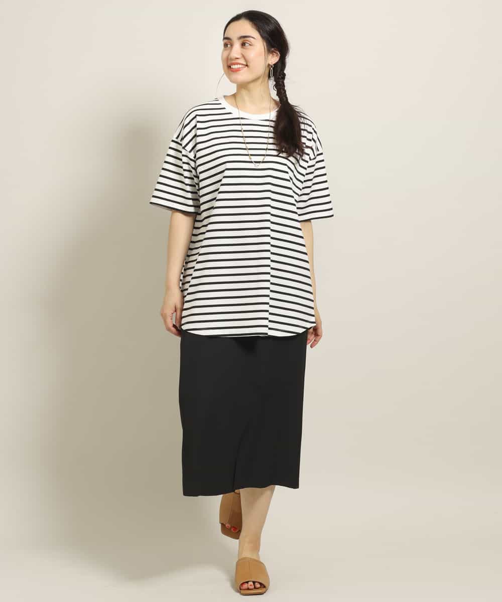 OLHGP12090 eur3(エウルキューブ) 【大きいサイズ/a.v.v×eur3】ラップ風スカート ブラック(94)