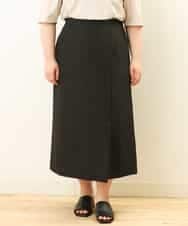 OLHGP12090 eur3(エウルキューブ) 【大きいサイズ/a.v.v×eur3】ラップ風スカート ブラック(94)