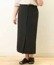 OLHGP12090 eur3(エウルキューブ) 【大きいサイズ/a.v.v×eur3】ラップ風スカート ブラック(94)