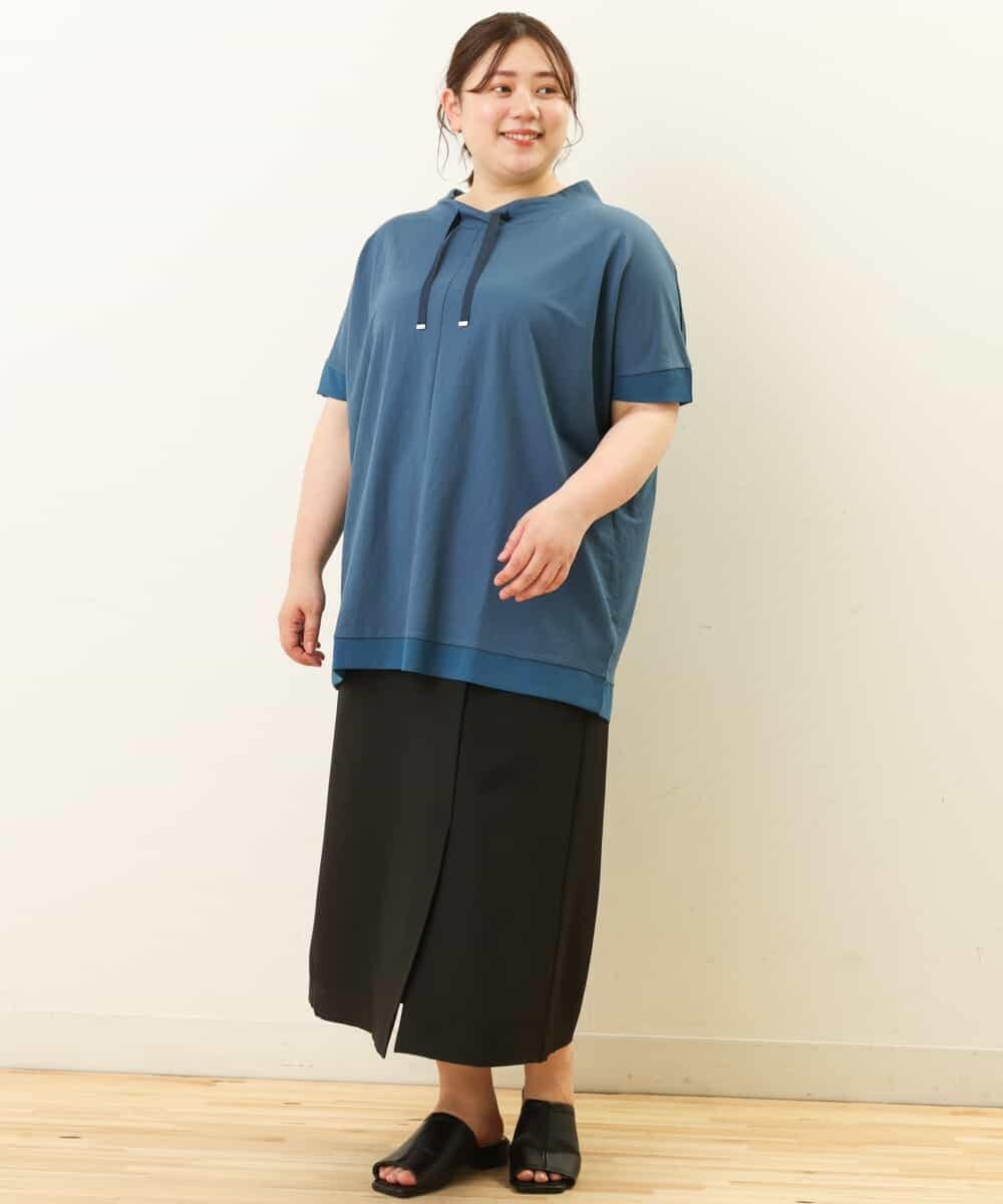 OLHGP12090 eur3(エウルキューブ) 【大きいサイズ/a.v.v×eur3】ラップ風スカート ブラック(94)
