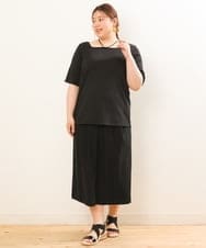 OLHGS14090 eur3(エウルキューブ) 【大きいサイズ/接触冷感】さらさらストレッチタイトスカート ブラック(94)