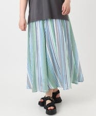 OLHHA03099 eur3(エウルキューブ) 【WEB先行販売】【大きいサイズ】コットンボイルサマースカート ライトブルー(50)