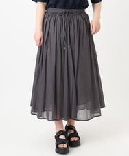 OLHHA03099 eur3(エウルキューブ) 【WEB先行販売】【大きいサイズ】コットンボイルサマースカート ダークグレー(93)
