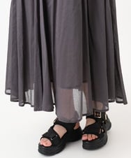 OLHHA03099 eur3(エウルキューブ) 【WEB先行販売】【大きいサイズ】コットンボイルサマースカート ダークグレー(93)