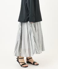 OLHHA03099 eur3(エウルキューブ) 【WEB先行販売】【大きいサイズ】コットンボイルサマースカート ブラック(94)