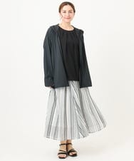 OLHHA03099 eur3(エウルキューブ) 【WEB先行販売】【大きいサイズ】コットンボイルサマースカート ブラック(94)