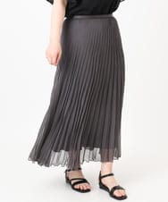 OLHHA10089 eur3(エウルキューブ) 【WEB先行販売】【大きいサイズ/a.v.v×eur3】ランダムプリーツスカート ダークグレー(93)