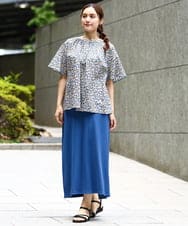 OLHHA11089 eur3(エウルキューブ) 【新色追加】【大きいサイズ】リブカットタイトスカート ブルー(55)