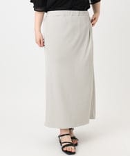 OLHHA11089 eur3(エウルキューブ) 【新色追加】【大きいサイズ】リブカットタイトスカート グレージュ(89)