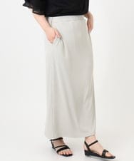 OLHHA11089 eur3(エウルキューブ) 【新色追加】【大きいサイズ】リブカットタイトスカート グレージュ(89)