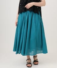 OLHHD03099 eur3(エウルキューブ) 【大きいサイズ】インド綿ギャザーフレアスカート ブルー