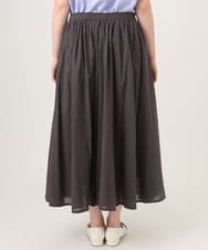 OLHHD03099 eur3(エウルキューブ) 【大きいサイズ】インド綿ギャザーフレアスカート ダークグレー