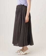 OLHHD03099 eur3(エウルキューブ) 【大きいサイズ】インド綿ギャザーフレアスカート ダークグレー