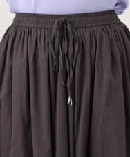 OLHHD03099 eur3(エウルキューブ) 【大きいサイズ】インド綿ギャザーフレアスカート ダークグレー