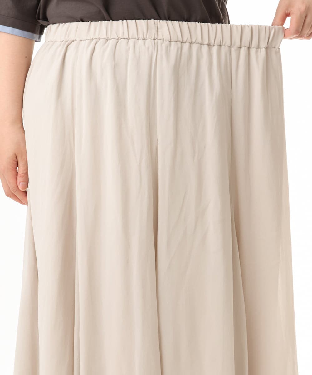 OLHHD07089 eur3(エウルキューブ) 【WEB先行販売】【大きいサイズ/a.v.v×eur3】シア―フレアスカート アイボリー