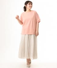 OLHHD07089 eur3(エウルキューブ) 【WEB先行販売】【大きいサイズ/a.v.v×eur3】シア―フレアスカート アイボリー