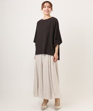 OLHHD07089 eur3(エウルキューブ) 【大きいサイズ/a.v.v×eur3】シア―フレアスカート アイボリー