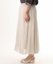 OLHHD07089 eur3(エウルキューブ) 【WEB先行販売】【大きいサイズ/a.v.v×eur3】シア―フレアスカート アイボリー