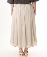 OLHHD07089 eur3(エウルキューブ) 【WEB先行販売】【大きいサイズ/a.v.v×eur3】シア―フレアスカート アイボリー