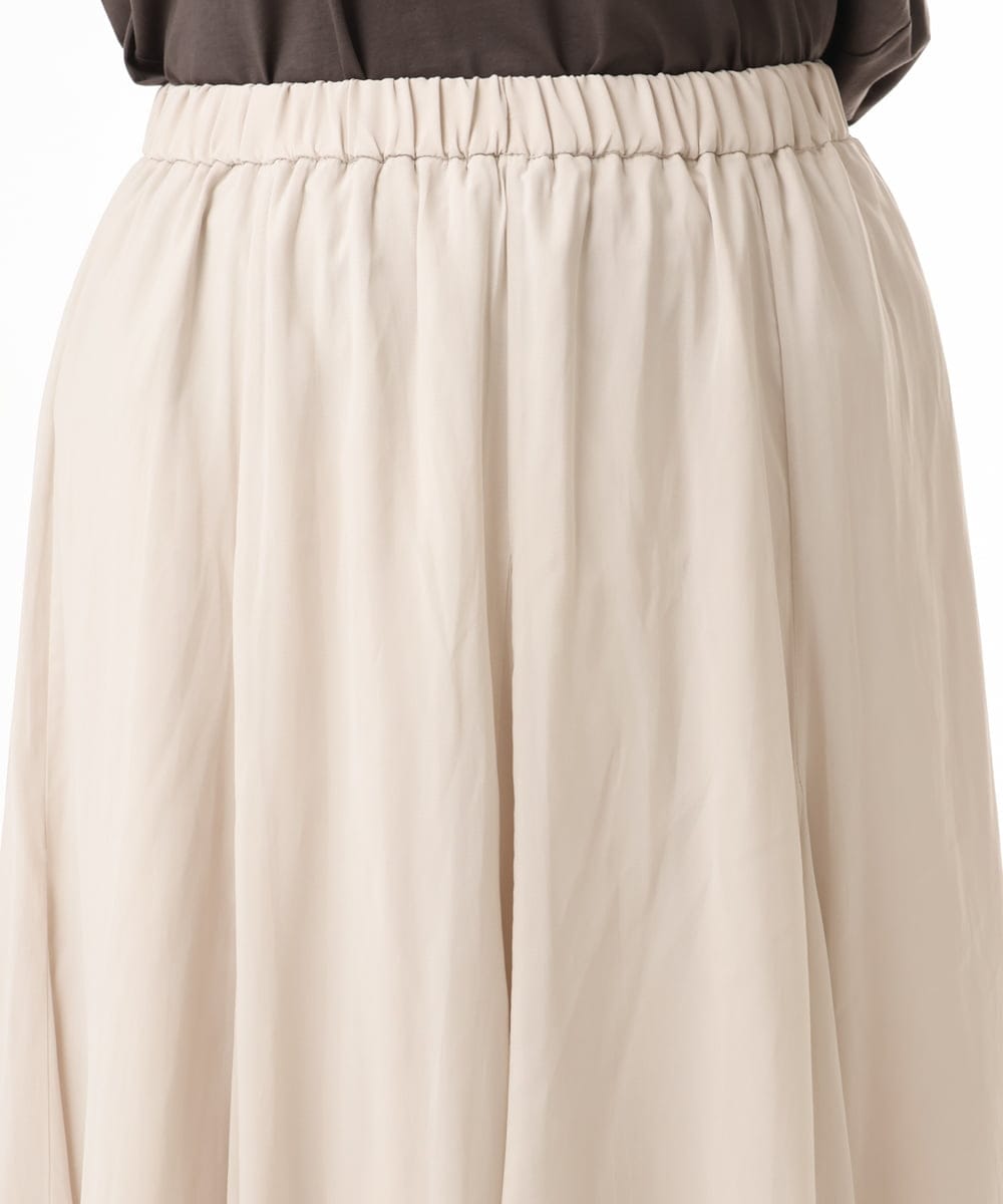 OLHHD07089 eur3(エウルキューブ) 【WEB先行販売】【大きいサイズ/a.v.v×eur3】シア―フレアスカート アイボリー
