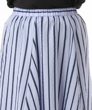 OLHHD08119 eur3(エウルキューブ) 【大きいサイズ】ドビーストライプフレアスカート ラベンダー
