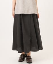 OLHHD08119 eur3(エウルキューブ) 【大きいサイズ】ドビーストライプフレアスカート ダークグレー
