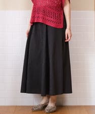 OLHHD08119 eur3(エウルキューブ) 【大きいサイズ】ドビーストライプフレアスカート ダークグレー