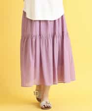 OLHHM10080 eur3(エウルキューブ) 【大きいサイズ/a.v.v×eur3】シアーコットンスカート ラベンダー(60)