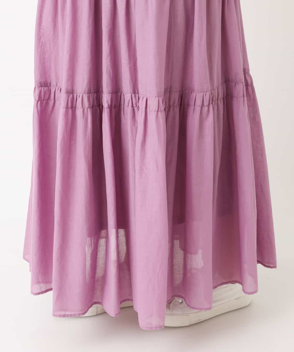 OLHHM10080 eur3(エウルキューブ) 【大きいサイズ/a.v.v×eur3】シアーコットンスカート ラベンダー(60)