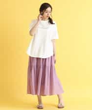 OLHHM10080 eur3(エウルキューブ) 【大きいサイズ/a.v.v×eur3】シアーコットンスカート ラベンダー(60)