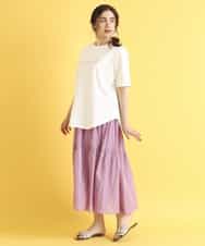 OLHHM10080 eur3(エウルキューブ) 【大きいサイズ/a.v.v×eur3】シアーコットンスカート ラベンダー(60)