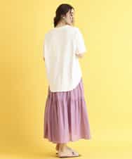 OLHHM10080 eur3(エウルキューブ) 【大きいサイズ/a.v.v×eur3】シアーコットンスカート ラベンダー(60)