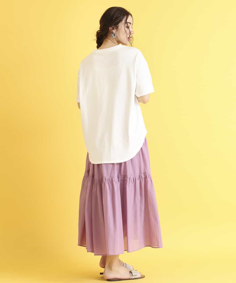 OLHHM10080 eur3(エウルキューブ) 【大きいサイズ/a.v.v×eur3】シアーコットンスカート ラベンダー(60)