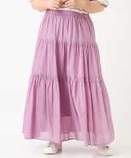 OLHHM10080 eur3(エウルキューブ) 【大きいサイズ/a.v.v×eur3】シアーコットンスカート ラベンダー(60)