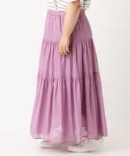 OLHHM10080 eur3(エウルキューブ) 【大きいサイズ/a.v.v×eur3】シアーコットンスカート ラベンダー(60)