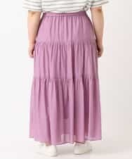 OLHHM10080 eur3(エウルキューブ) 【大きいサイズ/a.v.v×eur3】シアーコットンスカート ラベンダー(60)