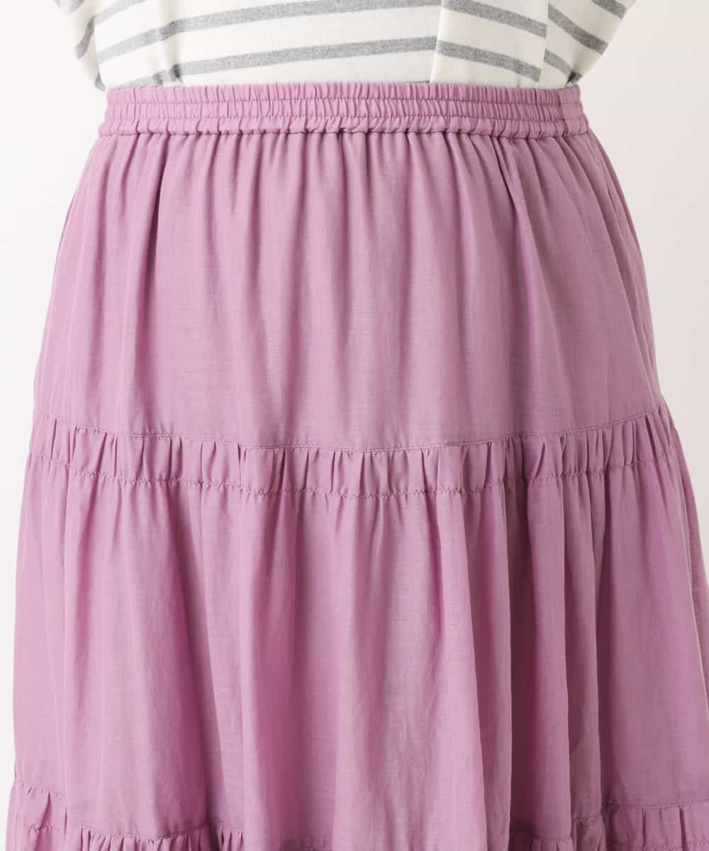 OLHHM10080 eur3(エウルキューブ) 【大きいサイズ/a.v.v×eur3】シアーコットンスカート ラベンダー(60)
