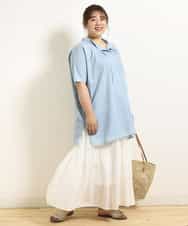 OLHHM10080 eur3(エウルキューブ) 【大きいサイズ/a.v.v×eur3】シアーコットンスカート ホワイト(90)