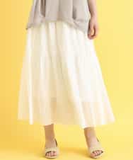 OLHHM10080 eur3(エウルキューブ) 【大きいサイズ/a.v.v×eur3】シアーコットンスカート ホワイト(90)